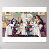 Cat's Breakfast Time, Louis Wain Poster (Vorne)
