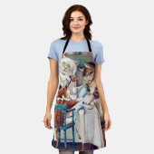 Cat's Breakfast Time, Louis Wain Schürze (Getragen)