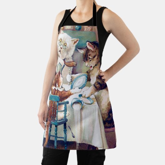 Cat's Breakfast Time, Louis Wain Schürze (InSitu)