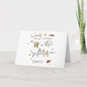Cats Cards feiern Dankeskarte