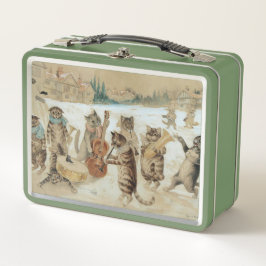 Cats Carol Singing by Louis Wain   Metall Brotdose