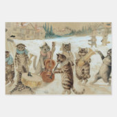 Cats Carol Singing von Louis Wain Geschenkpapier Set (Vorderseite)