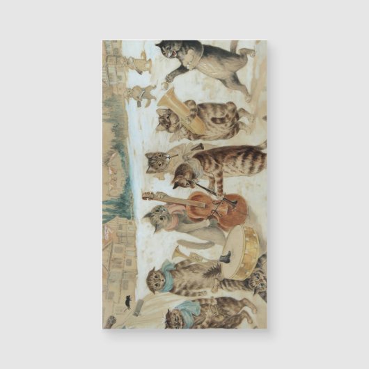 Cats Carol Singing von Louis Wain Magnetkarte (Vorderseite)