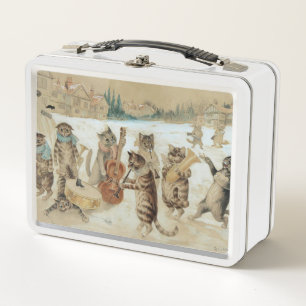 Cats Carol Singing von Louis Wain Metall Brotdose