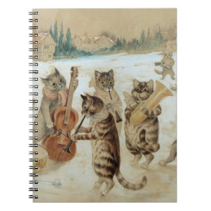 Cats Carol Singing von Louis Wain Notizblock