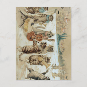 Cats Carol Singing von Louis Wain Postkarte
