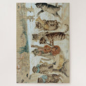Cats Carol Singing von Louis Wain Puzzle (Vertikal)