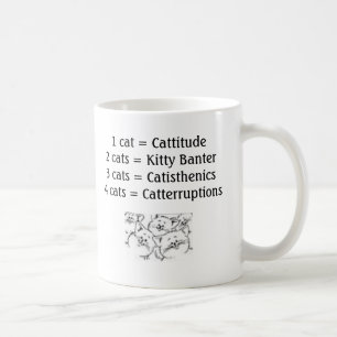 Cats_-_Cartoon_2, 1 Katze = Cattitude 2 Katzen = Kaffeetasse