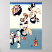Cats & Catfish Kuniyoshi Feine japanische Kunst Poster (Vorne)