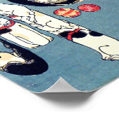 Cats & Catfish Kuniyoshi Feine japanische Kunst Poster (Ecke)