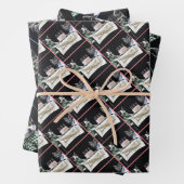 Cats celebrating a birthday with cake and candles geschenkpapier set (Beispiel)