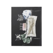 Cats celebrating a birthday with cake and candles notizblock (Rotiert)