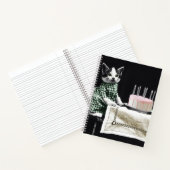 Cats celebrating a birthday with cake and candles notizblock (Innenseite)