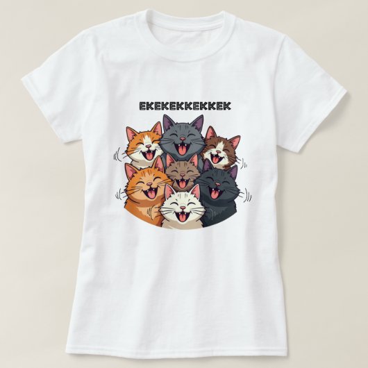 Cats chattering, chirping, ekekek T-Shirt (Design vorne)
