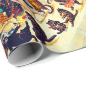 Cat's Christmas Party, Louis Wain Geschenkpapier (Rolleneckpunkt)