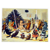Cat's Christmas Party, Louis Wain große Geschenkta Geschenktüte (Rückseite)