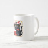 Cats Christmas Retro 50s 60s Xmas (1) Kaffeetasse (VorderseiteRechts)