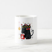 Cats Christmas Retro 50s 60s Xmas (2) Kaffeetasse (Mittel)