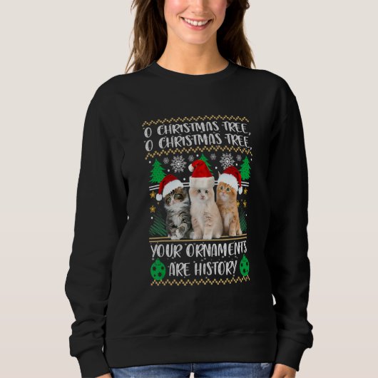Cats Christmas Shirt Funny Ornaments Pajama Family (Vorderseite)