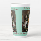 Cats Christmas Tree, Image Names Text, Customize, Milchtasse (Vorderseite)