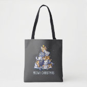 Cats Christmas Tree Meow Kitten Kitty Tree Lights Tasche (Vorderseite)