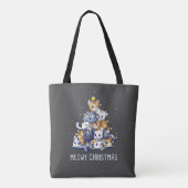 Cats Christmas Tree Meow Kitten Kitty Tree Lights Tasche (Rückseite)