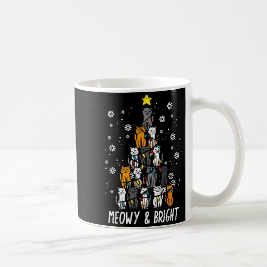 Cats Christmas Tree Meowy Bright Cute Xmas Girls K Kaffeetasse (Rechts)