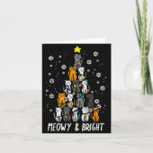 Cats Christmas Tree Meowy Bright Cute Xmas Girls K Karte (Vorderseite)