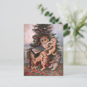 Cats Christmas von Louis Wain Postkarte (Stehend Vorderseite)