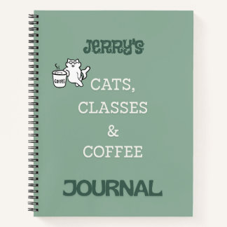 Cats, Classes & Coffee Teacher Personalized Notizblock