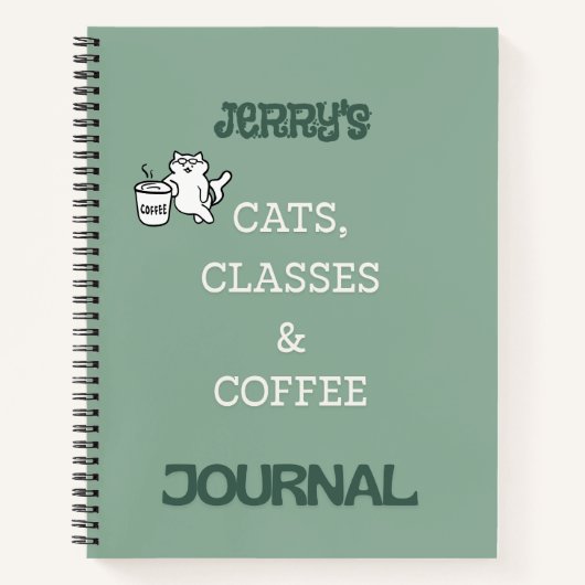 Cats, Classes & Coffee Teacher Personalized Notizblock (Vorderseite)