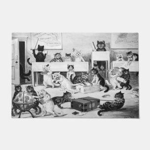 Cats Classroom Discipline, Louis Wain Fußmatte