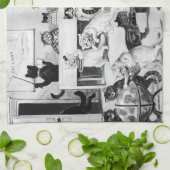 Cats Classroom Discipline, Louis Wain Geschirrtuch (Gefaltet)