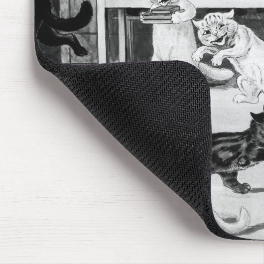 Cats Classroom Discipline, Louis Wain Mousepad (Ecke)