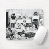 Cats Classroom Discipline, Louis Wain Mousepad (Mit Mouse)
