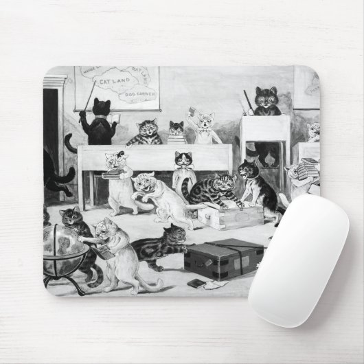 Cats Classroom Discipline, Louis Wain Mousepad (Mit Mouse)