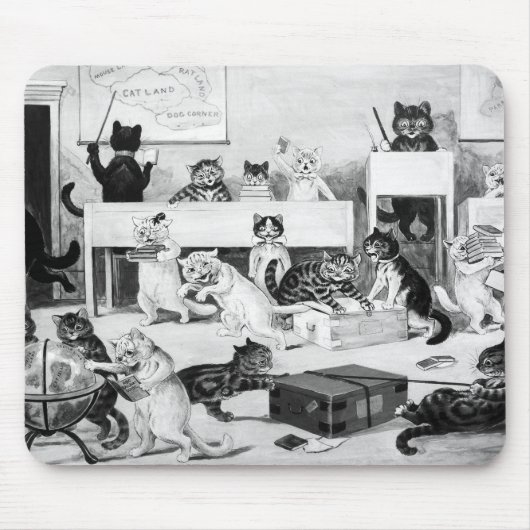 Cats Classroom Discipline, Louis Wain Mousepad (Vorne)