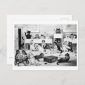 Cats Classroom Discipline, Louis Wain Postkarte (Vorne/Hinten)