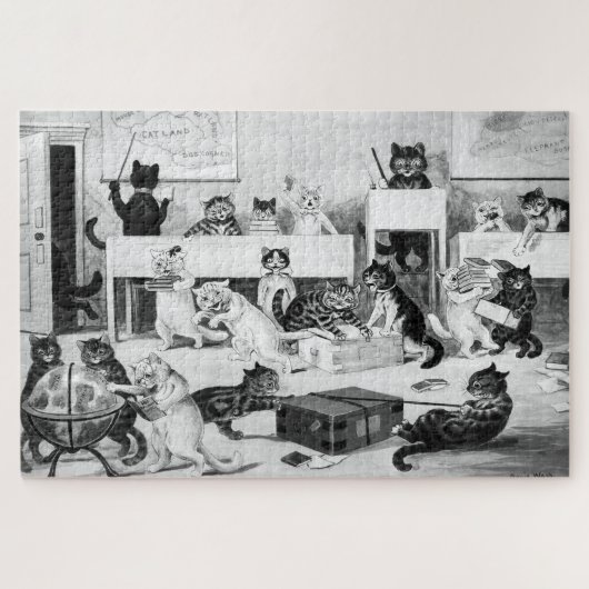 Cats Classroom Discipline, Louis Wain Puzzle (Horizontal)