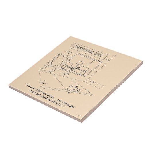 Cats Clawing Möbel Fliese (Seite)