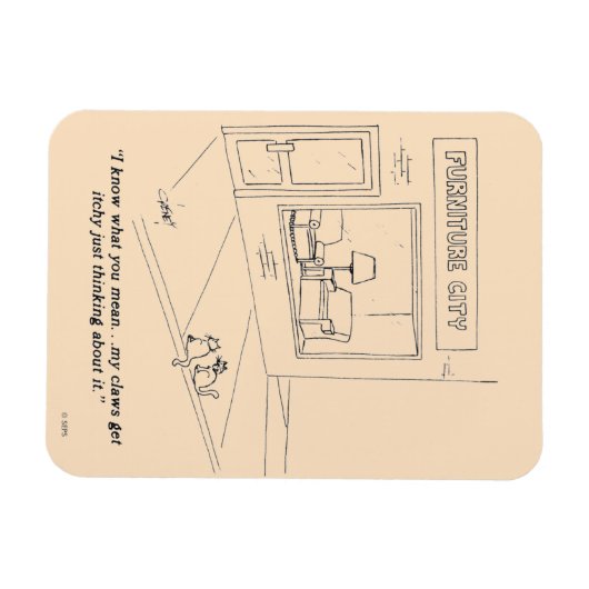 Cats Clawing Möbel Magnet (Horizontal)