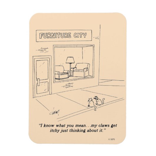 Cats Clawing Möbel Magnet (Vertikal)