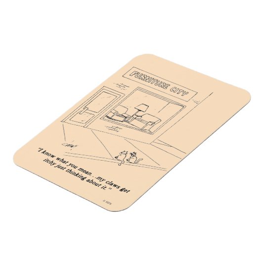 Cats Clawing Möbel Magnet (Linke Seite)