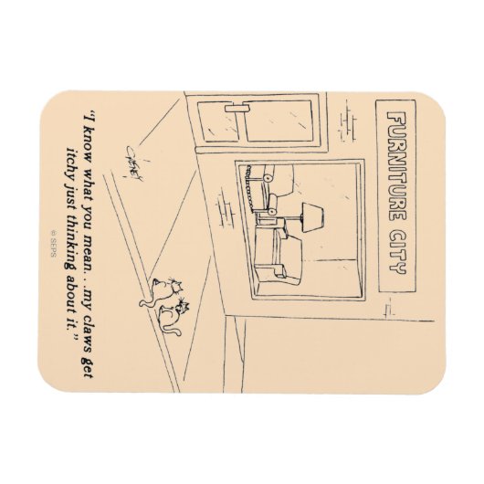 Cats Clawing Möbel Magnet (Horizontal)