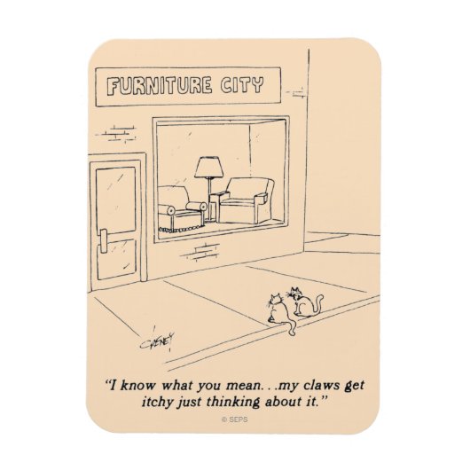 Cats Clawing Möbel Magnet (Vertikal)