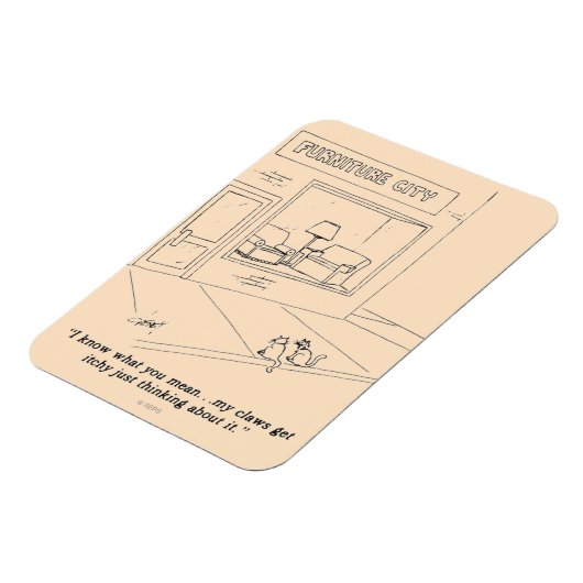 Cats Clawing Möbel Magnet (Linke Seite)