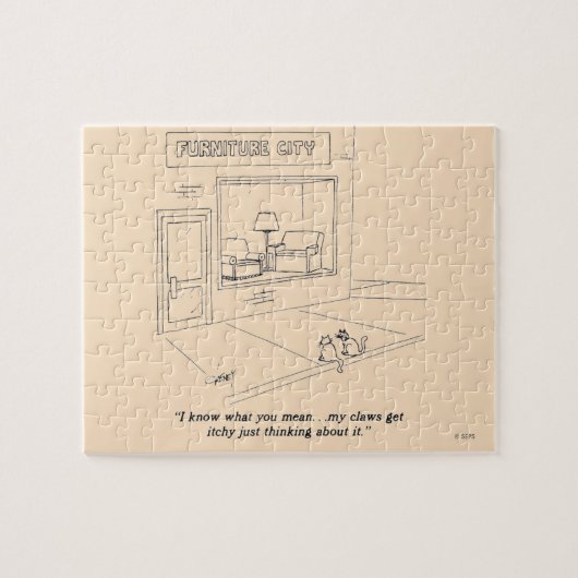 Cats Clawing Möbel Puzzle (Horizontal)