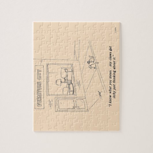 Cats Clawing Möbel Puzzle (Vertikal)