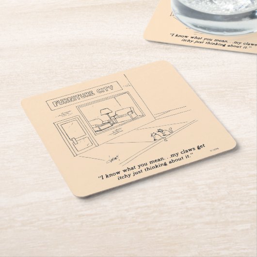 Cats Clawing Möbel Rechteckiger Pappuntersetzer (angewinkelt)