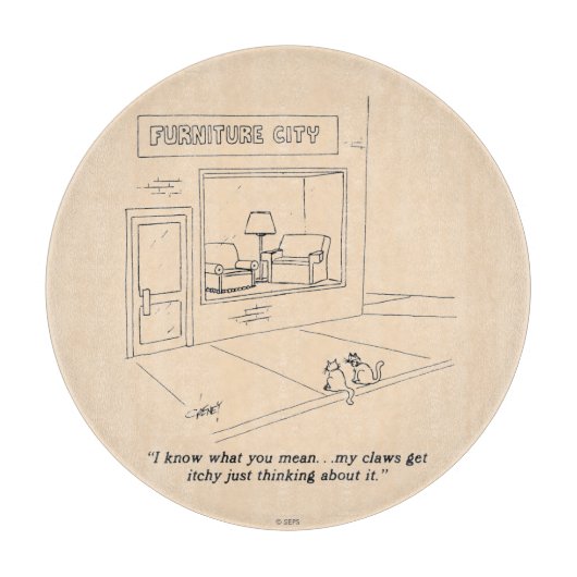 Cats Clawing Möbel Schneidebrett (Vorderseite)